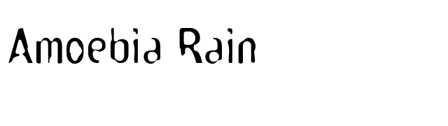 Amoebia Rain font preview