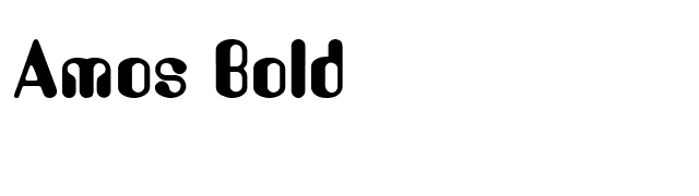 Amos Bold font preview