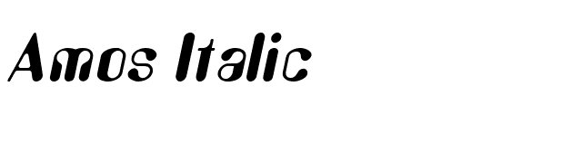 Amos Italic font preview