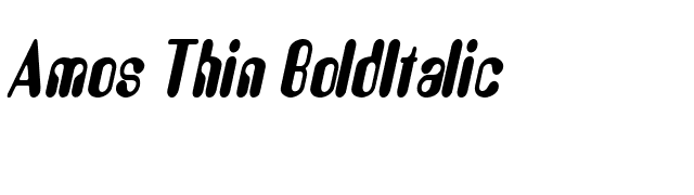 Amos Thin BoldItalic font preview