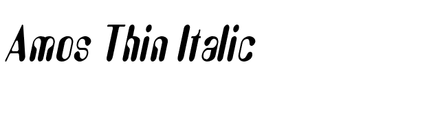 Amos Thin Italic font preview