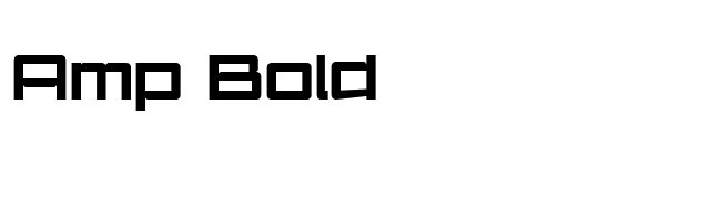 Amp Bold font preview