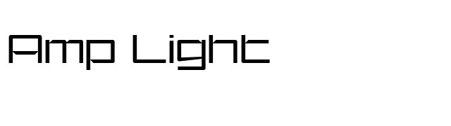 Amp Light font preview