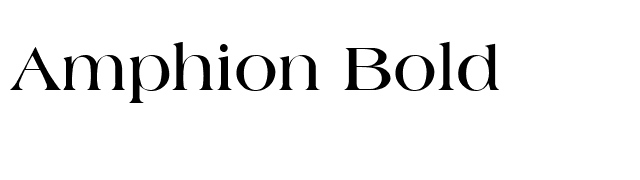 Amphion Bold font preview