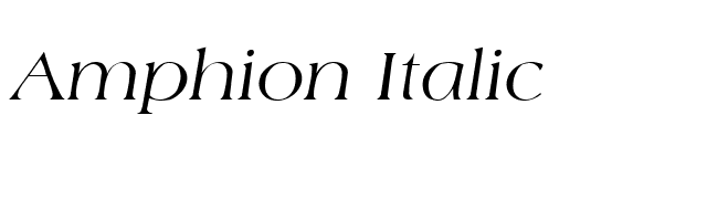 Amphion Italic font preview