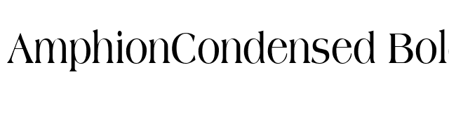 AmphionCondensed Bold font preview