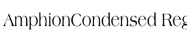 AmphionCondensed Regular font preview