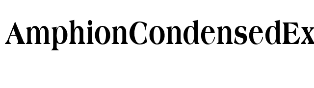 AmphionCondensedExtrabold Regular font preview