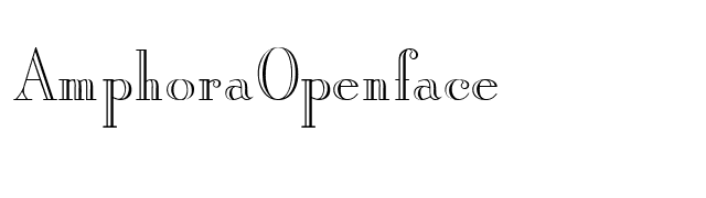 AmphoraOpenface font preview