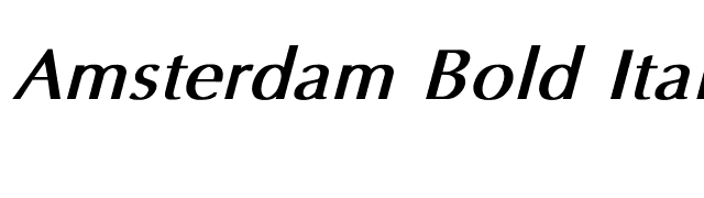 Amsterdam Bold Italic font preview