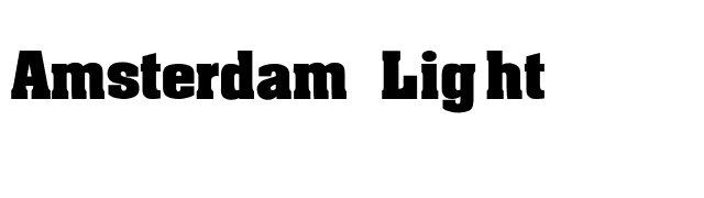 Amsterdam Light font preview