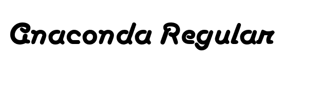 Anaconda Regular font preview