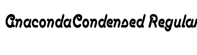 AnacondaCondensed Regular font preview