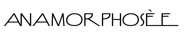 AnamorphosÈe Normal font preview