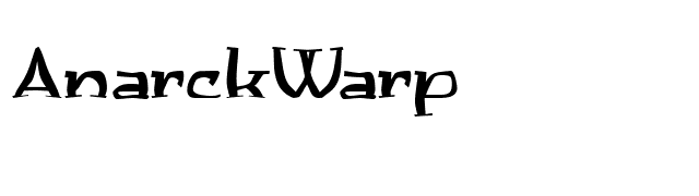 AnarckWarp font preview