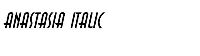 Anastasia Italic font preview