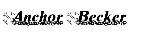 Anchor Becker font preview