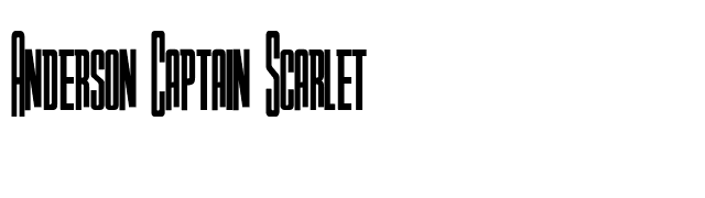 Anderson Captain Scarlet font preview