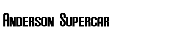 Anderson Supercar font preview