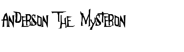 Anderson The Mysteron font preview