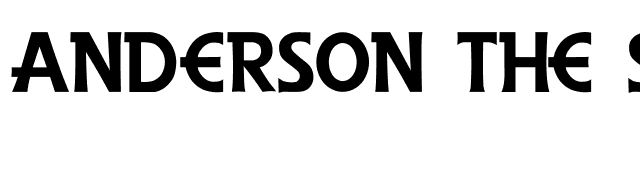 Anderson The Secret Service font preview