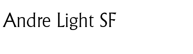 Andre Light SF font preview