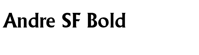 Andre SF Bold font preview