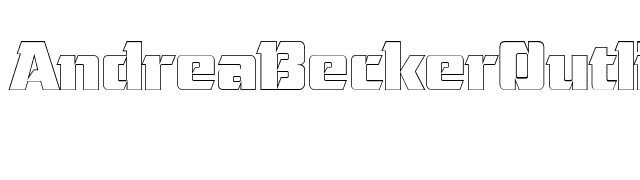 AndreaBeckerOutline font preview