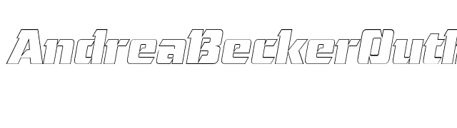 AndreaBeckerOutline Italic font preview