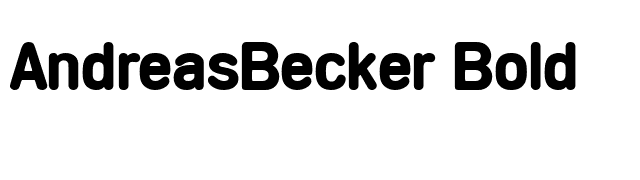 AndreasBecker Bold font preview