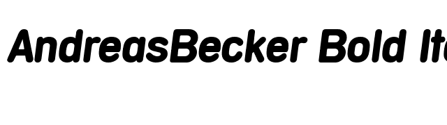 AndreasBecker Bold Italic font preview