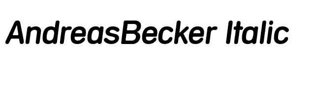 AndreasBecker Italic font preview