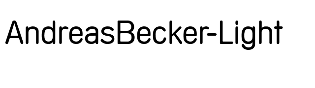 AndreasBecker-Light font preview