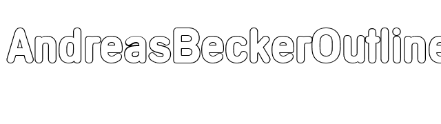 AndreasBeckerOutline-Bold font preview