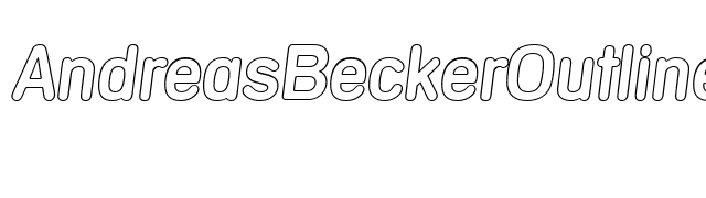 AndreasBeckerOutline-Italic font preview