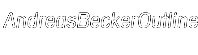 AndreasBeckerOutline-Light-Italic font preview