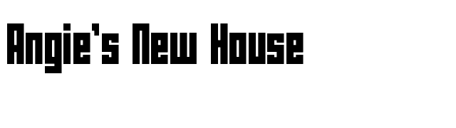 Angie's New House font preview