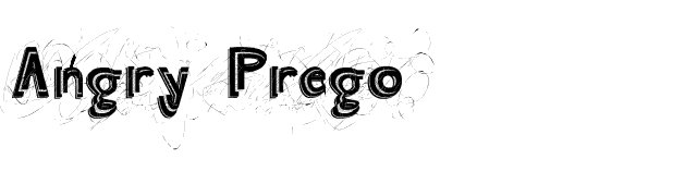 Angry Prego font preview