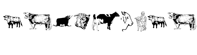 AnimalsAnimalsBovine font preview