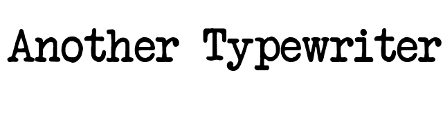 Another Typewriter font preview