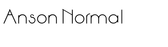 Anson Normal font preview