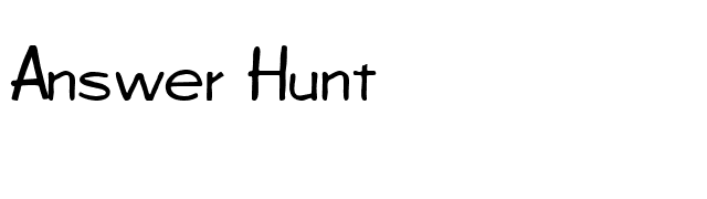 Answer Hunt font preview