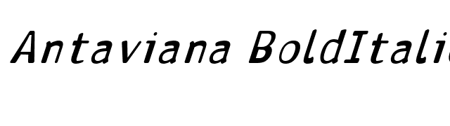 Antaviana BoldItalic font preview