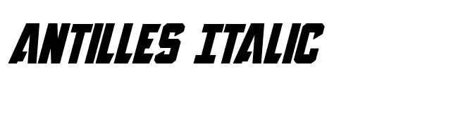 Antilles Italic font preview