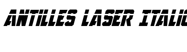 Antilles Laser Italic font preview