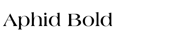 Aphid Bold font preview