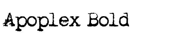 Apoplex Bold font preview