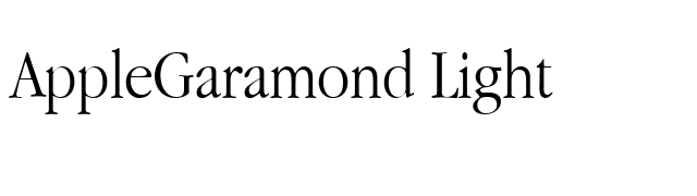 AppleGaramond Light font preview