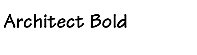 Architect Bold font preview