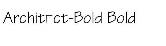 Architect-Bold Bold font preview